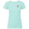 Deventer retro klein dames T-shirt aqua zonder tekst